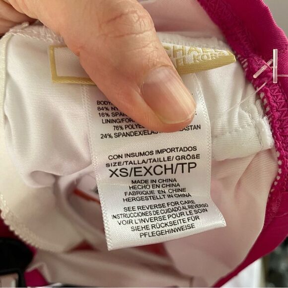 Michael Kors Women's Underwire Hardware Bandini Swim Top Tankini XS Pink - Picture 3 of 3